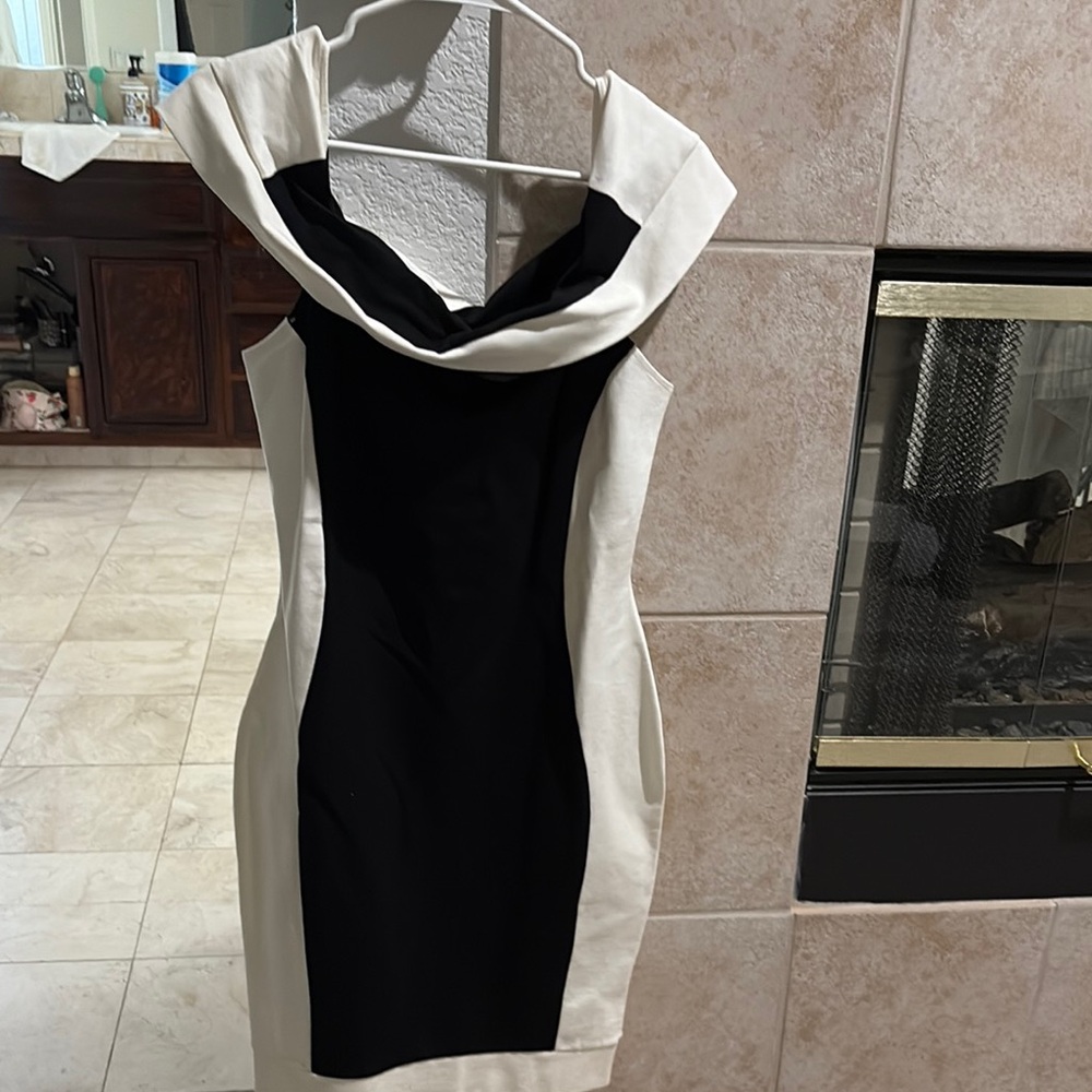 Elegant Black and White Dress
